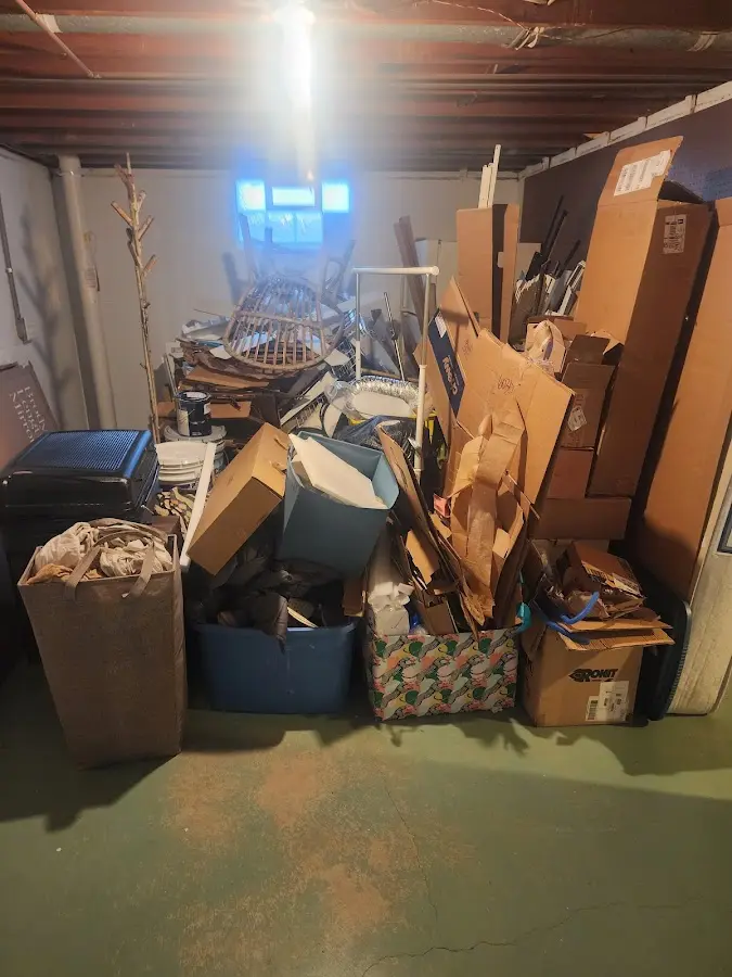 Roll-off dumpster container at job site for Roll Off Dumpster Rental in Wanaque